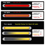 2 PCS 72LEDs Two-color Brake Turn Tail Light