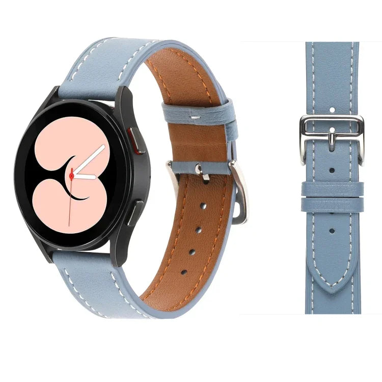 Plain Weave Leather Watch Band, For Samsung Galaxy Watch5 Pro 45mm/5 44mm/5 40mm