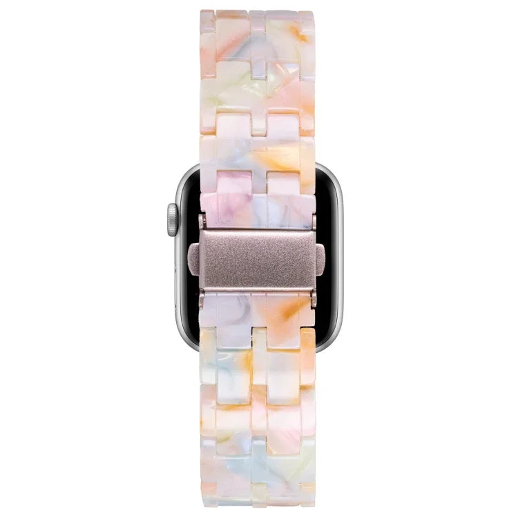Five-bead Resin Watch Band For Apple Watch Series, 7 45mm / 6&SE&5&4 44mm / 3&2&1 42mm, 7 41mm / 6&SE&5&4 40mm / 3&2&1 38mm