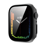 Tempered Glass Film Plating PC Watch Case, For Apple Watch Series 9 / 8 & 7 45mm, For Apple Watch Series 9 / 8 & 7 41mm