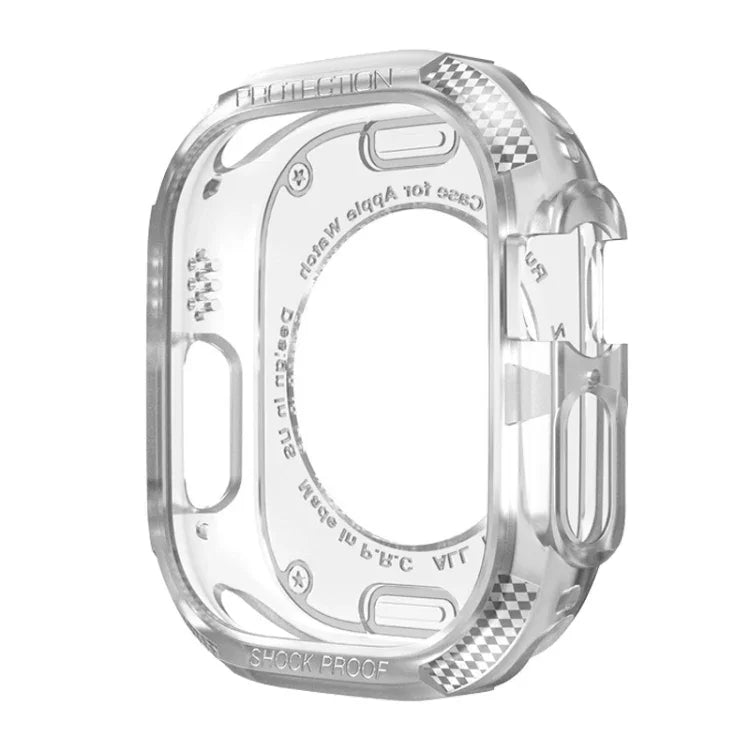 Three-proof TPU Carbon Fiber Protective Case, For Apple Watch Ultra 3 / 2 / 1 49mm