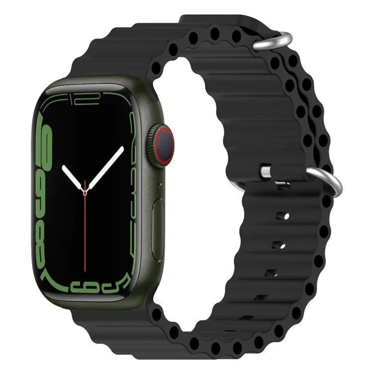 Ocean Silicone Watch Band, For Apple Watch Series 8&7 41mm, For Apple Watch Series 8&7 41mm / SE 2&6&SE&5&4 40mm