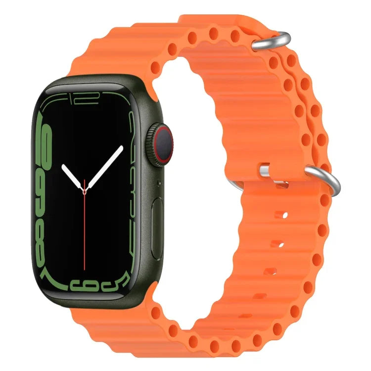 Ocean Silicone Watch Band, For Apple Watch Series 8&7 41mm, For Apple Watch Series 8&7 41mm / SE 2&6&SE&5&4 40mm