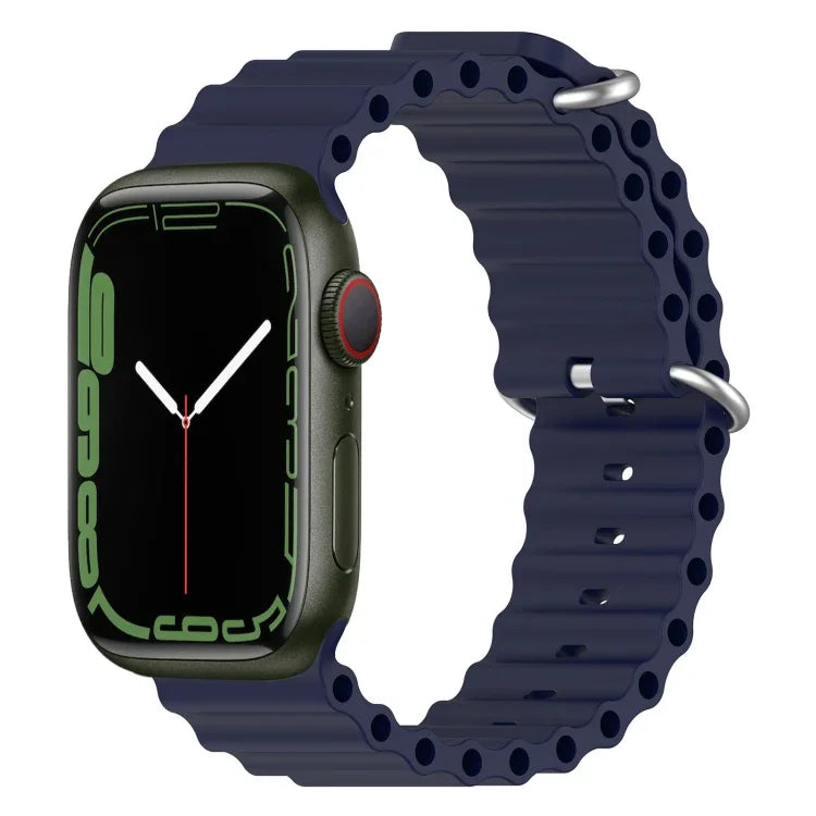 Ocean Silicone Watch Band, For Apple Watch Series 8&7 41mm, For Apple Watch Series 8&7 41mm / SE 2&6&SE&5&4 40mm