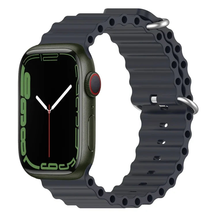 Ocean Silicone Watch Band, For Apple Watch Series 8&7 41mm, For Apple Watch Series 8&7 41mm / SE 2&6&SE&5&4 40mm