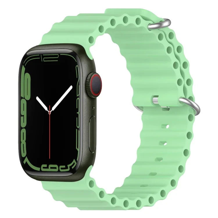 Ocean Silicone Watch Band, For Apple Watch Series 8&7 41mm, For Apple Watch Series 8&7 41mm / SE 2&6&SE&5&4 40mm