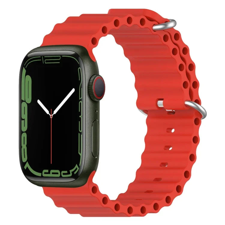 Ocean Silicone Watch Band, For Apple Watch Series 8&7 41mm, For Apple Watch Series 8&7 41mm / SE 2&6&SE&5&4 40mm