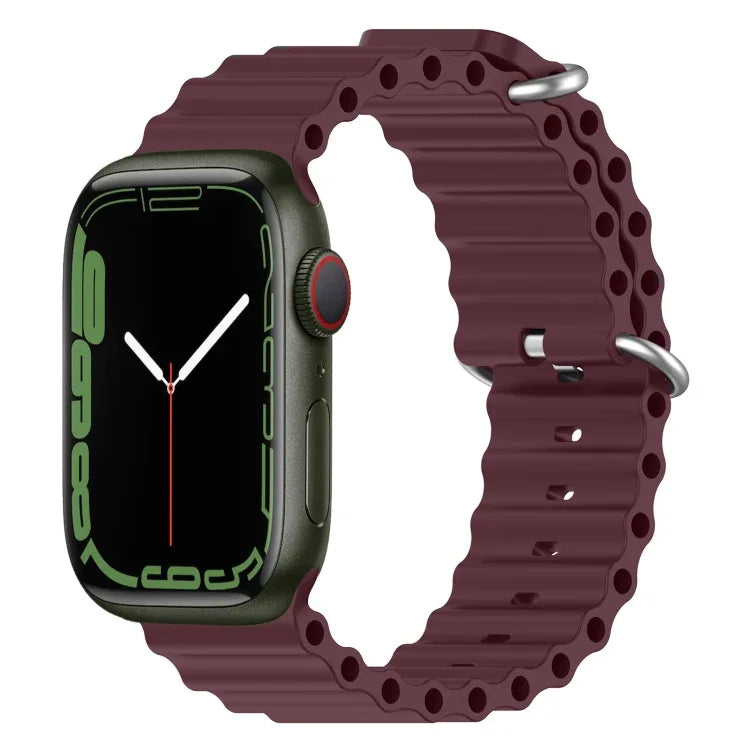 Ocean Silicone Watch Band, For Apple Watch Series 8&7 41mm, For Apple Watch Series 8&7 41mm / SE 2&6&SE&5&4 40mm