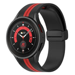 Two-color Stripe Silicone Watch Band, For Samsung Galaxy Watch5 Pro