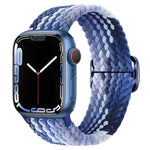 Buckle Nylon Braided Watch Band, For Apple Watch Ultra 49mm / Series 8&7 45mm / SE 2&6&SE&5&4 44mm / 3&2&1 42mm