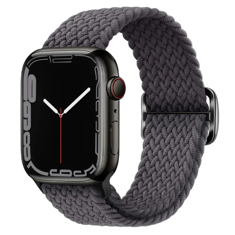 Buckle Nylon Braided Watch Band, For Apple Watch Ultra 49mm / Series 8&7 45mm / SE 2&6&SE&5&4 44mm / 3&2&1 42mm