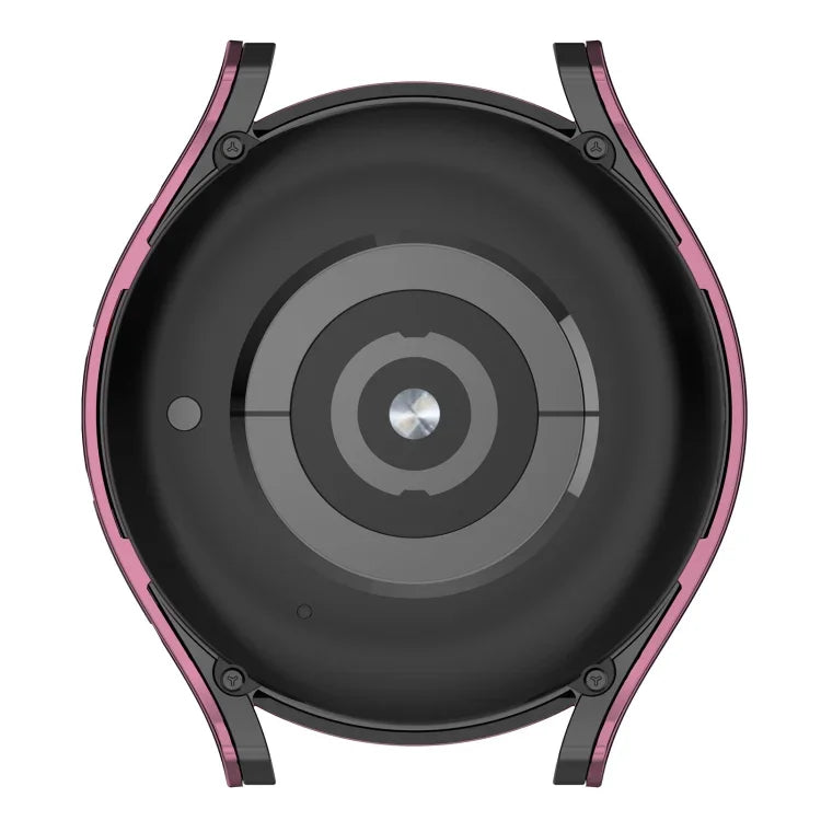 Hanging Sculpture Two-color Protective Watch Case with Tempered Glass Film, For Samsung Galaxy Watch5 Pro 45mm, For Samsung Galaxy Watch5 40mm, For Samsung Galaxy Watch5 44mm, For Samsung Galaxy Watch4 40mm, For Samsung Galaxy Watch4 44mm
