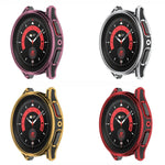 Hanging Sculpture Two-color Protective Watch Case with Tempered Glass Film, For Samsung Galaxy Watch5 Pro 45mm, For Samsung Galaxy Watch5 40mm, For Samsung Galaxy Watch5 44mm, For Samsung Galaxy Watch4 40mm, For Samsung Galaxy Watch4 44mm