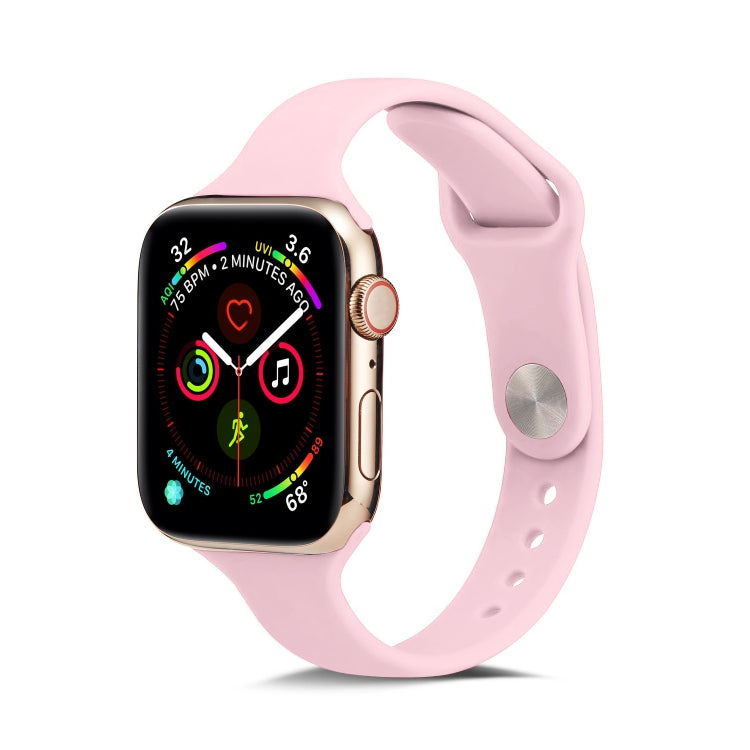 Thin Silicone Replacement Wrist Strap Watchband, For Apple Watch 5/4 44mm & 3/2/1 42mm, For Apple Watch 5/4 40mm & 3/2/1 38mm
