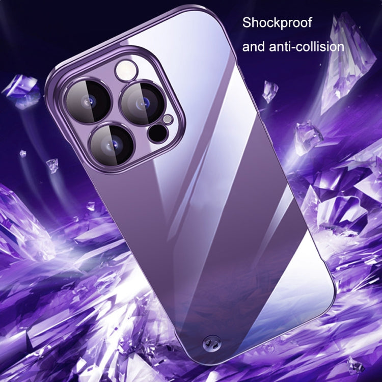Electroplating Frameless Clear PC Phone Case, For iPhone 13 Pro Max, For iPhone 12, For iPhone 12 Pro, For iPhone 12 Pro Max