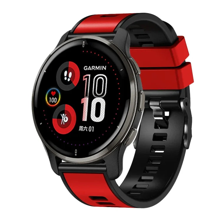 Plain Weave Two-color Silicone Watch Band, For Samsung Galaxy Watch 5 40mm / 44mm