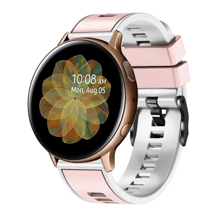 Plain Weave Two-color Silicone Watch Band, For Samsung Galaxy Watch 5 Pro 45mm