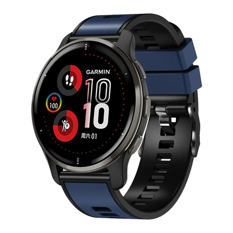 Plain Weave Two-color Silicone Watch Band, For Samsung Galaxy Watch 5 Pro 45mm