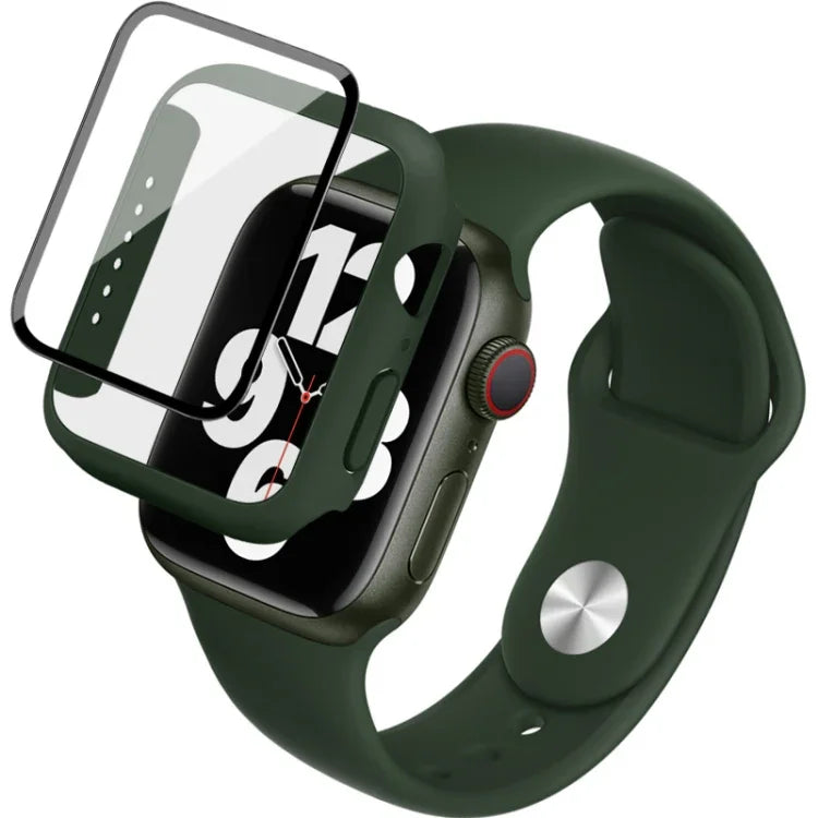 imak Silicone Watch Band PC Frame with Tempered Glass Film, For Apple Watch SE 2022 40mm, For Apple Watch SE 2022 44mm
