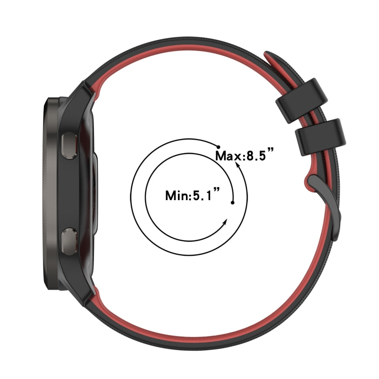 Small Plaid Texture Two-color Silicone Watch Band, For Suunto 5 Peak