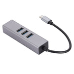 SL-030 USB-C / Type-C to Gigabit Ethernet RJ45 & 3 x USB 3.0 Adapter Converter HUB, USB-C / Type-C to RJ45 & 3 x USB