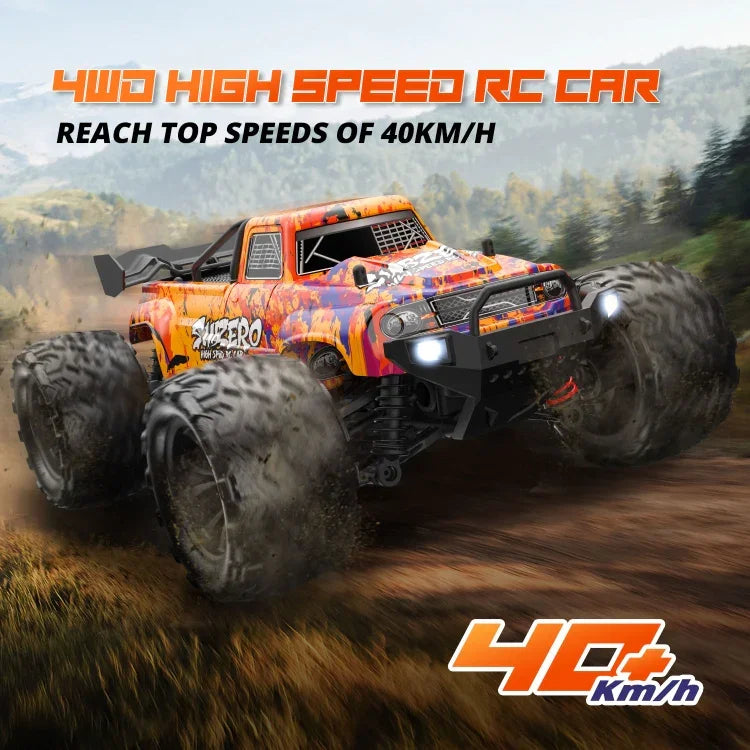 9500E 1:16 Full Scale Remote Control 4WD High Speed Car, 9500E(Red), 9500E(Orange)