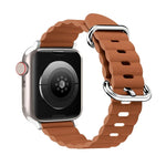 Ocean Style Leather Watch Strap, For Apple Watch Ultra 49mm / Series 8&7 45mm / SE 2&6&SE&5&4 44mm / 3&2&1 42mm, For Apple Watch Ultra 49mm / Series 8&7 45mm /, For Apple Watch Series 8&7 41mm / SE 2&6&SE&5&4 40mm / 3&2&1 38mm