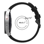 For Samsung Galaxy Watch5 44mm / 40mm Silicone Leather Black Buckle Watch Band, S, L