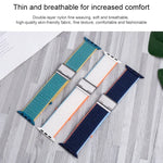 Metal Buckle Nylon Strap, For Apple Watch Series 8&7 41mm / SE 2&6&SE&5&4 40mm / 3&2&1 38mm, For Apple Watch Ultra 49mm / Series 8&7 45mm / SE 2&6&SE&5&4 44mm / 3&2&1 42mm