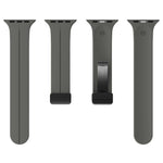 Solid Color Silicone Watch Band, For Apple Watch Series 8&7 41mm / SE 2&6&SE&5&4 40mm / 3&2&1 38mm, For Apple Watch Ultra 49mm / Series 8&7 45mm / SE 2&6&SE&5&4 44mm