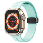 Solid Color Silicone Watch Band, For Apple Watch Series 8&7 41mm / SE 2&6&SE&5&4 40mm / 3&2&1 38mm, For Apple Watch Ultra 49mm / Series 8&7 45mm / SE 2&6&SE&5&4 44mm