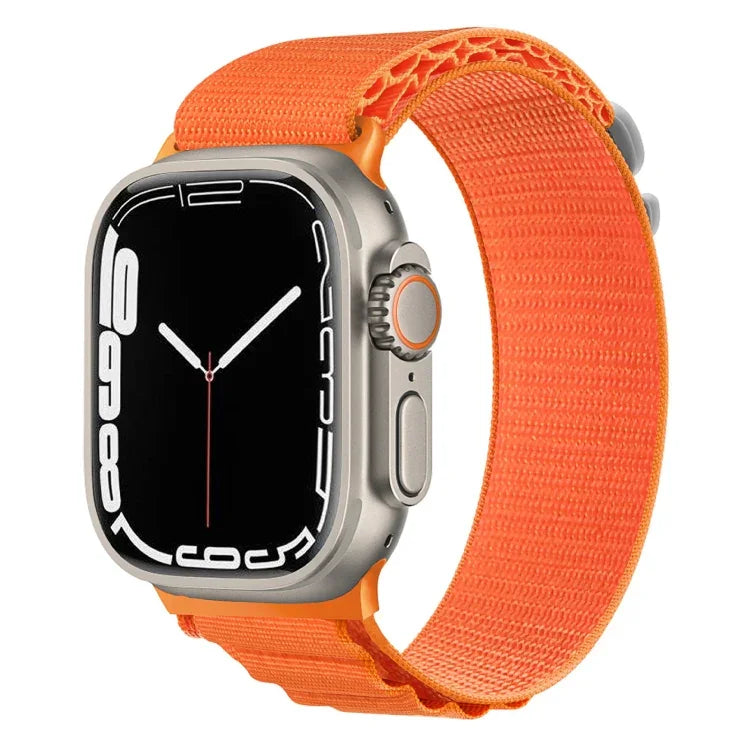 Silver Buckle Nylon Watch Band, For Apple Watch Ultra 49mm / Series 8&7 45mm / SE 2&6&SE&5&4 44mm, For Apple Watch Series 8&7 41mm / SE 2&6&SE&5&4 40mm / 3&2&1 38mm