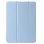 Three-folding Holder Honeycomb Silicone + PU Smart Leather Tablet Case, For iPad 10th Gen 10.9 2022