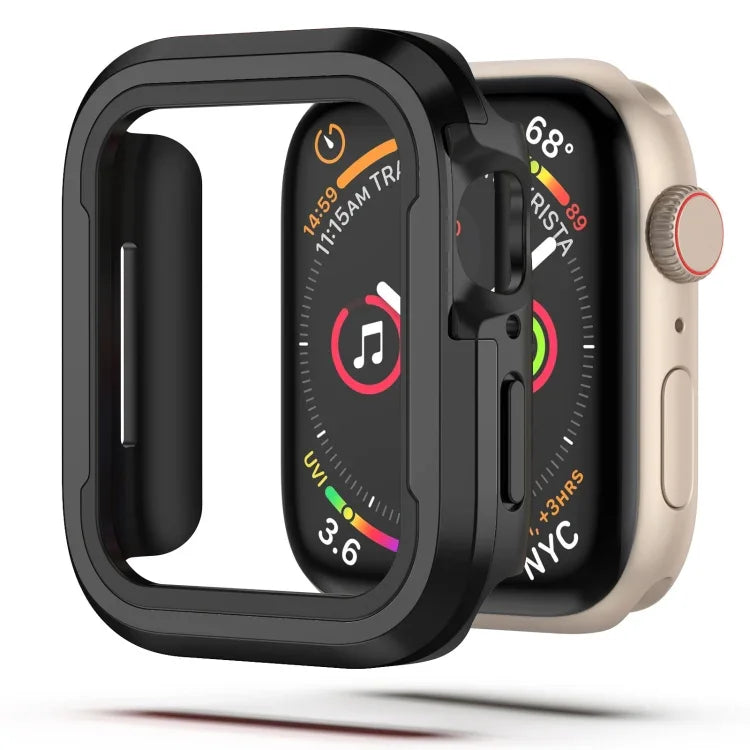 Aluminum alloy + TPU Apple Watch protective case for 49mm and 45mm models, showcasing easy access and full device protection.