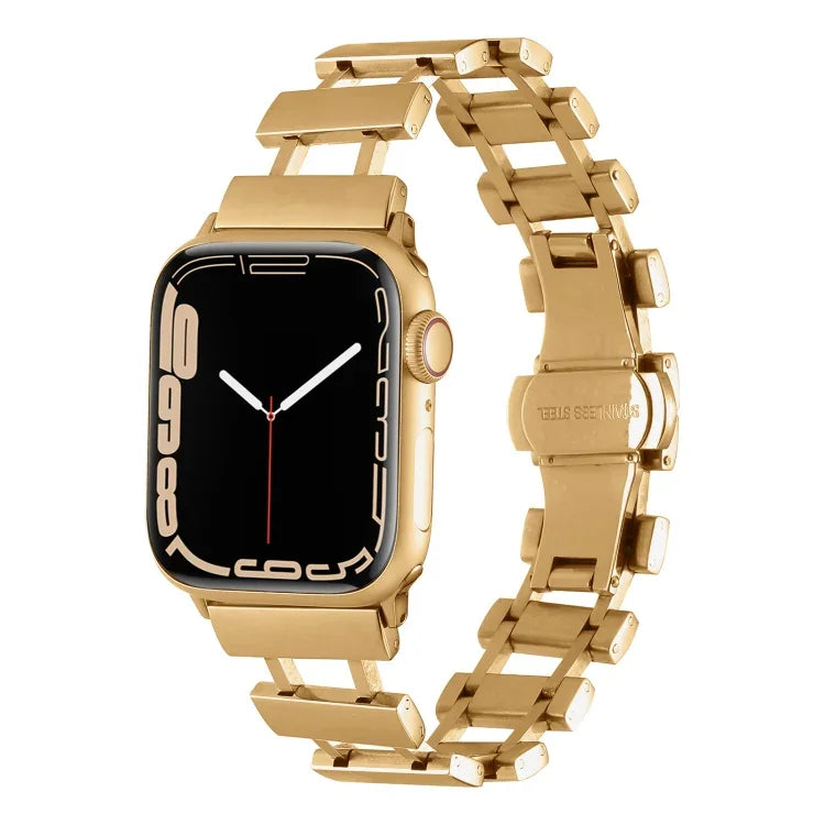 Hollow Stainless Steel Watch Band, For Apple Watch Ultra 49mm / Series 8&7 45mm, For Apple Watch Series 8&7 41mm / SE 2&6&SE&5&4 40mm