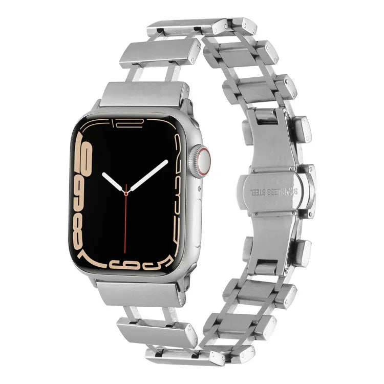 Hollow Stainless Steel Watch Band, For Apple Watch Ultra 49mm / Series 8&7 45mm, For Apple Watch Series 8&7 41mm / SE 2&6&SE&5&4 40mm
