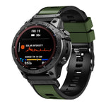 26mm Plain Weave Two-Color Quick Release Silicone Watch Band, For Garmin Fenix 7X