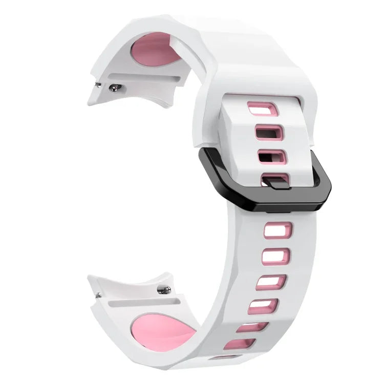 Wave Two Color Silicone Watch Band, For Samsung Galaxy Watch5 Pro