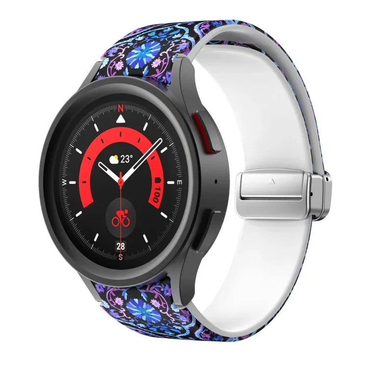 Magnetic Printed Silicone Watch Band, For Samsung Galaxy Watch5