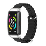 MIJOBS CS Marine Silicone Breathable Watch Band, For Huawei Band 6 / Honor Band 6, For Huawei Band 7 / 7 NFC