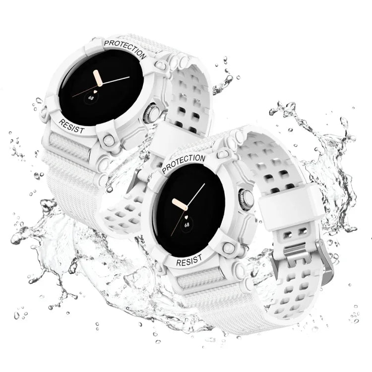 Three-proof Solid Color Integrated Watch Band, For Google Pixel Watch