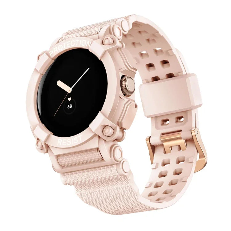Three-proof Solid Color Integrated Watch Band, For Google Pixel Watch