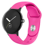 Solid Color Reverse Buckle Silicone Watch Band, For Google Pixel Watch 4 / 3 / 2 / 1 41mm