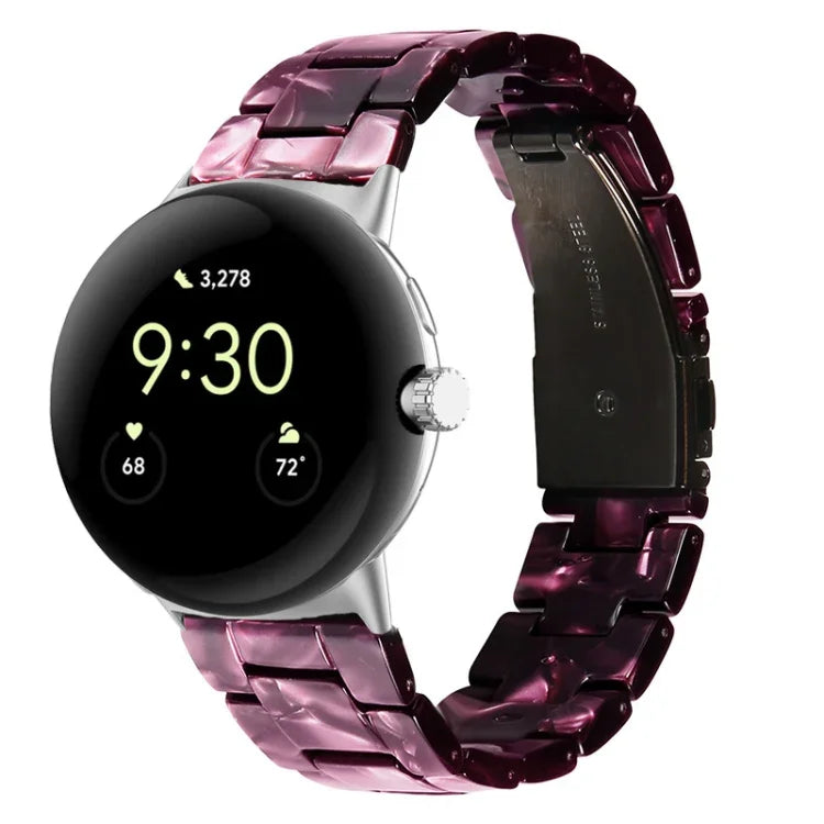 Three-beads Resin Watch Band, For Google Pixel Watch 4 / 3 / 2 / 1 41mm