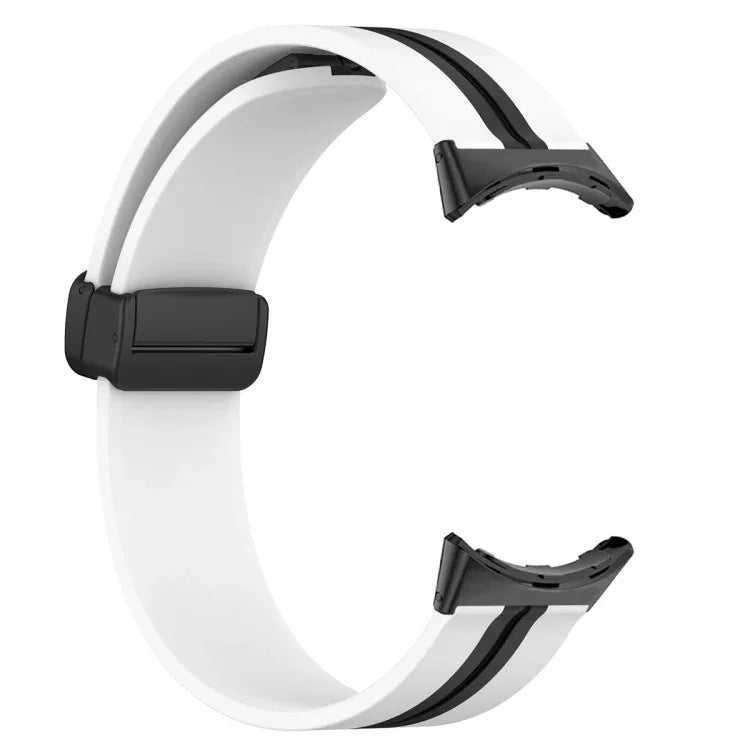Two-color Folding Buckle Silicone Watch Band, For Google Pixel Watch 4 / 3 / 2 / 1 41mm