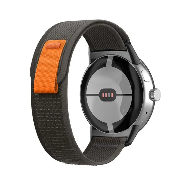 Loop Black Connector Nylon Watch Band, For Google Pixel Watch 4 / 3 / 2 / 1 41mm