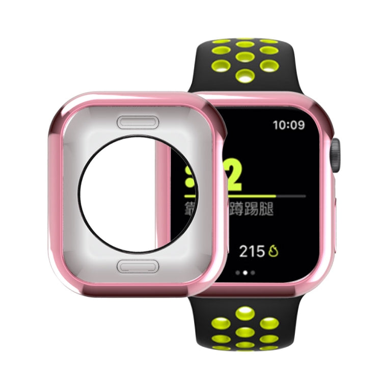 Plating TPU Round Hole Hollowing Protective Case, For Apple Watch Series 3 & 2 & 1 38mm, For Apple Watch Series 6 / 5 / 4 / SE 2025 / 2023 / 2022 44mm
