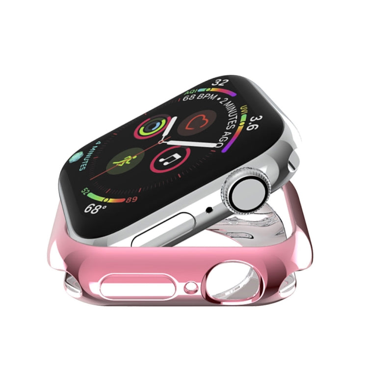 Plating TPU Round Hole Hollowing Protective Case, For Apple Watch Series 3 & 2 & 1 38mm, For Apple Watch Series 6 / 5 / 4 / SE 2025 / 2023 / 2022 44mm