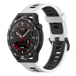 22mm Two-color Stripe Silicone Watch Band, For Huawei Watch GT 3 SE
