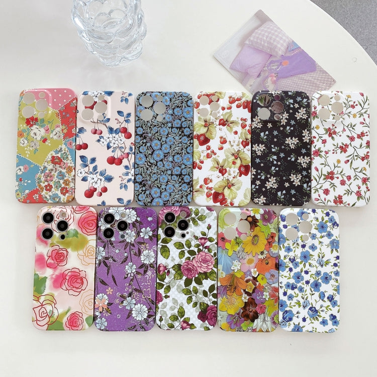 Water Sticker Flower Pattern PC Phone Case, For iPhone 12 Pro Max, For iPhone 12 Pro, For iPhone 12, For iPhone 12 mini
